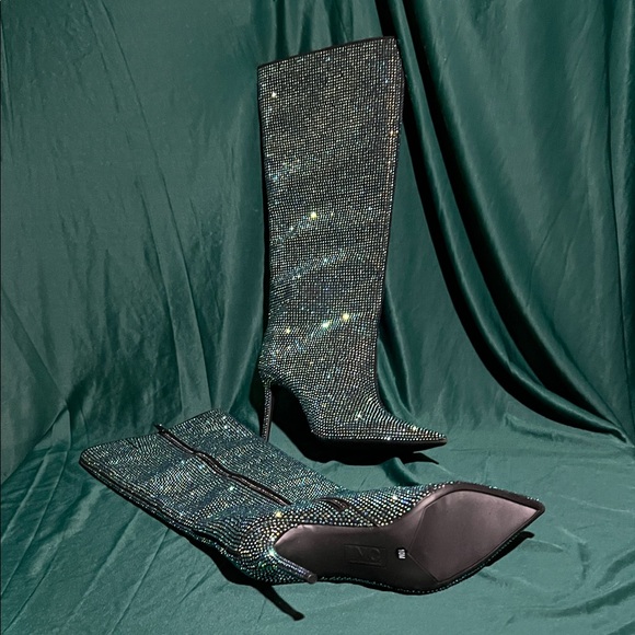 INC International Concepts Glittering Heeled Boots - Picture 2 of 12